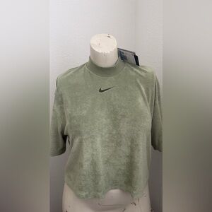 Nike Women's Sage Green Crop Top